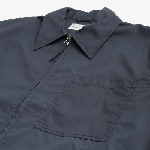 Universal Works Rose Bowl Jacket, Navy Recycled Poly Tech, Detail Shot 2