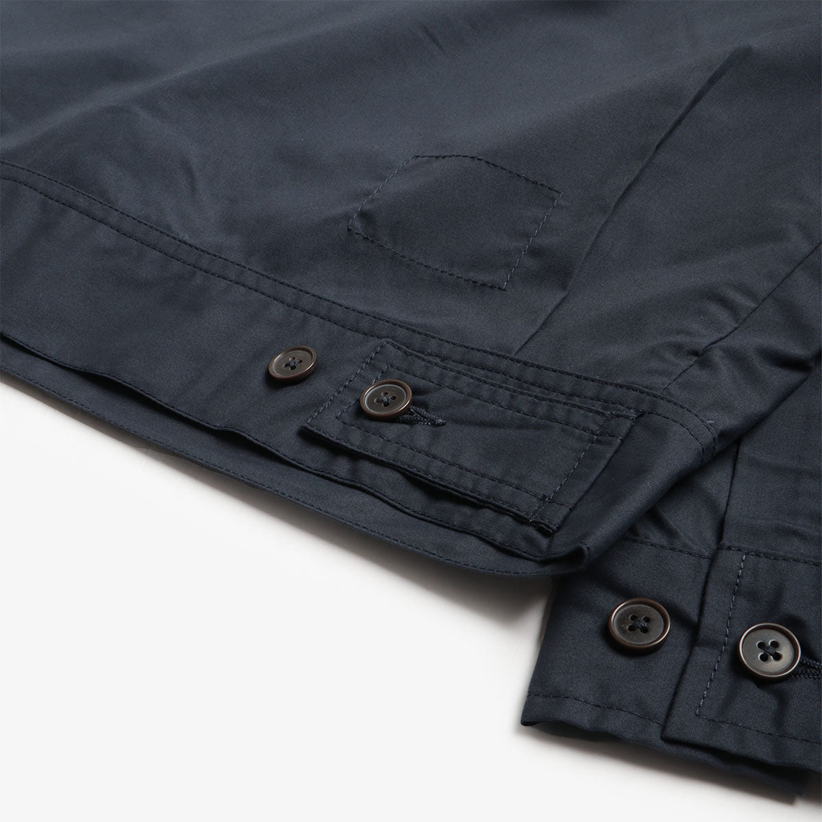 Universal Works Rose Bowl Jacket, Navy Recycled Poly Tech, Detail Shot 4