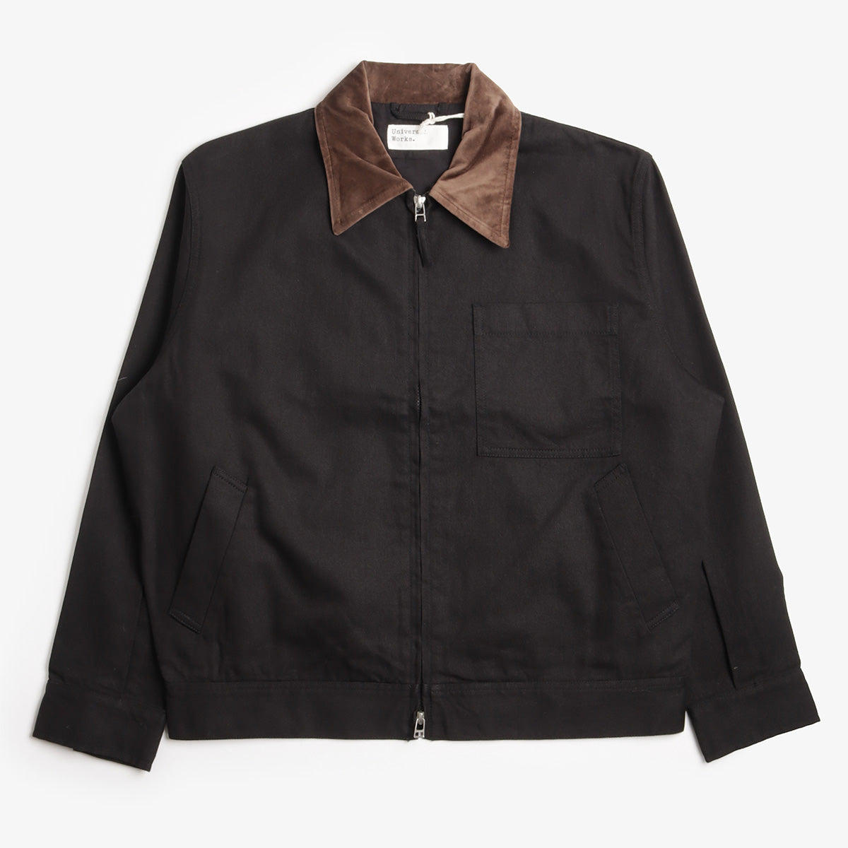 Universal Works Rose Bowl Jacket, Black Works Twill, Detail Shot 1