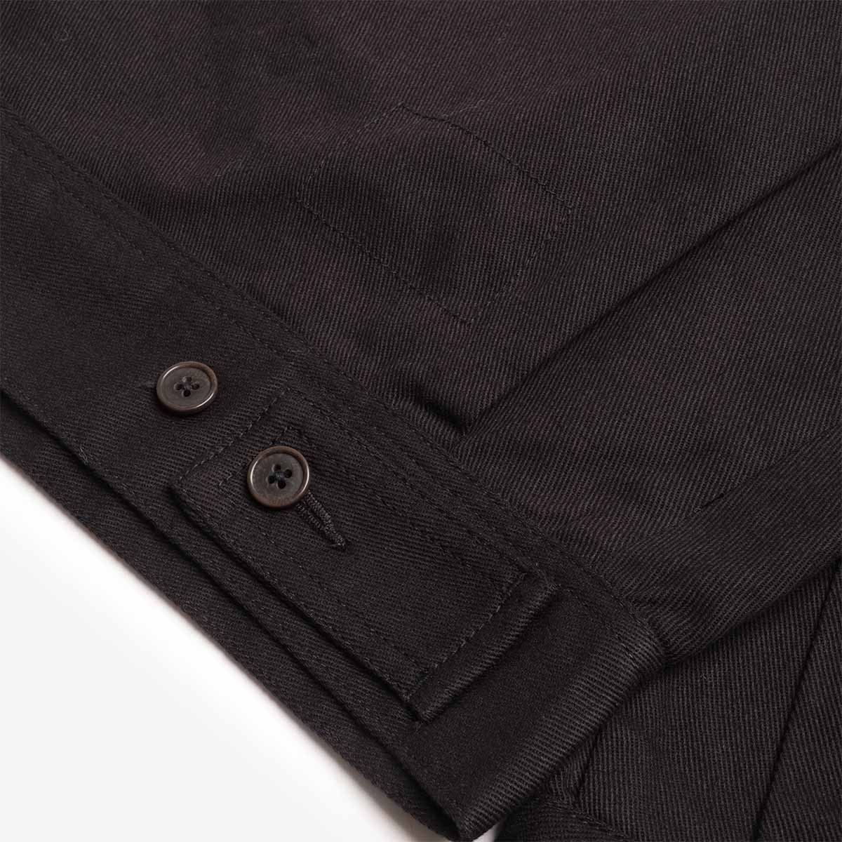 Universal Works Rose Bowl Jacket, Black Works Twill, Detail Shot 4