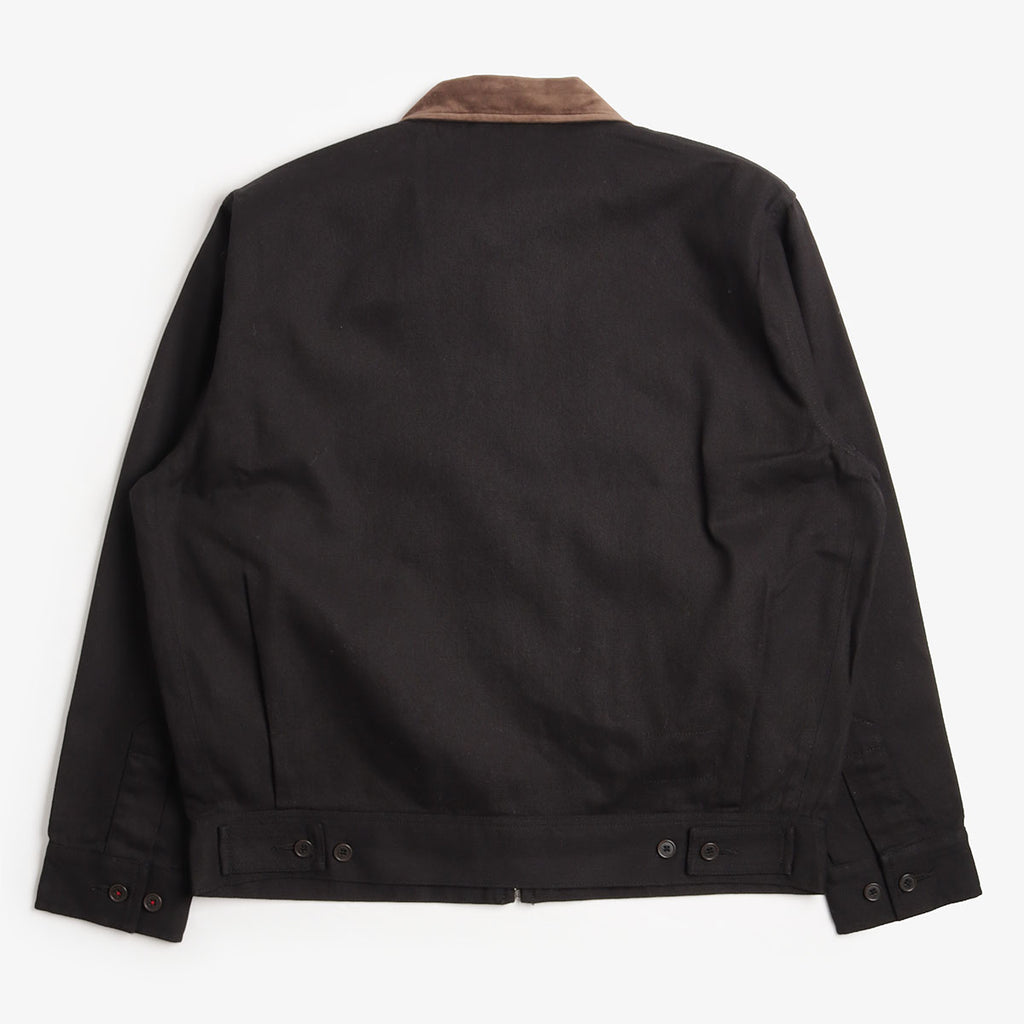 Universal Works Rose Bowl Jacket, Black Works Twill, Detail Shot 6