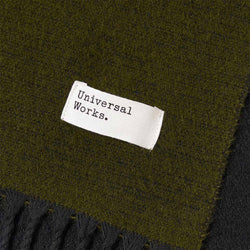 thumbnail Universal Works Scarf, Double Sided Green Black, Detail Shot 2