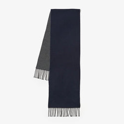 thumbnail Universal Works Scarf, Double Sided Navy Mid Grey, Detail Shot 1