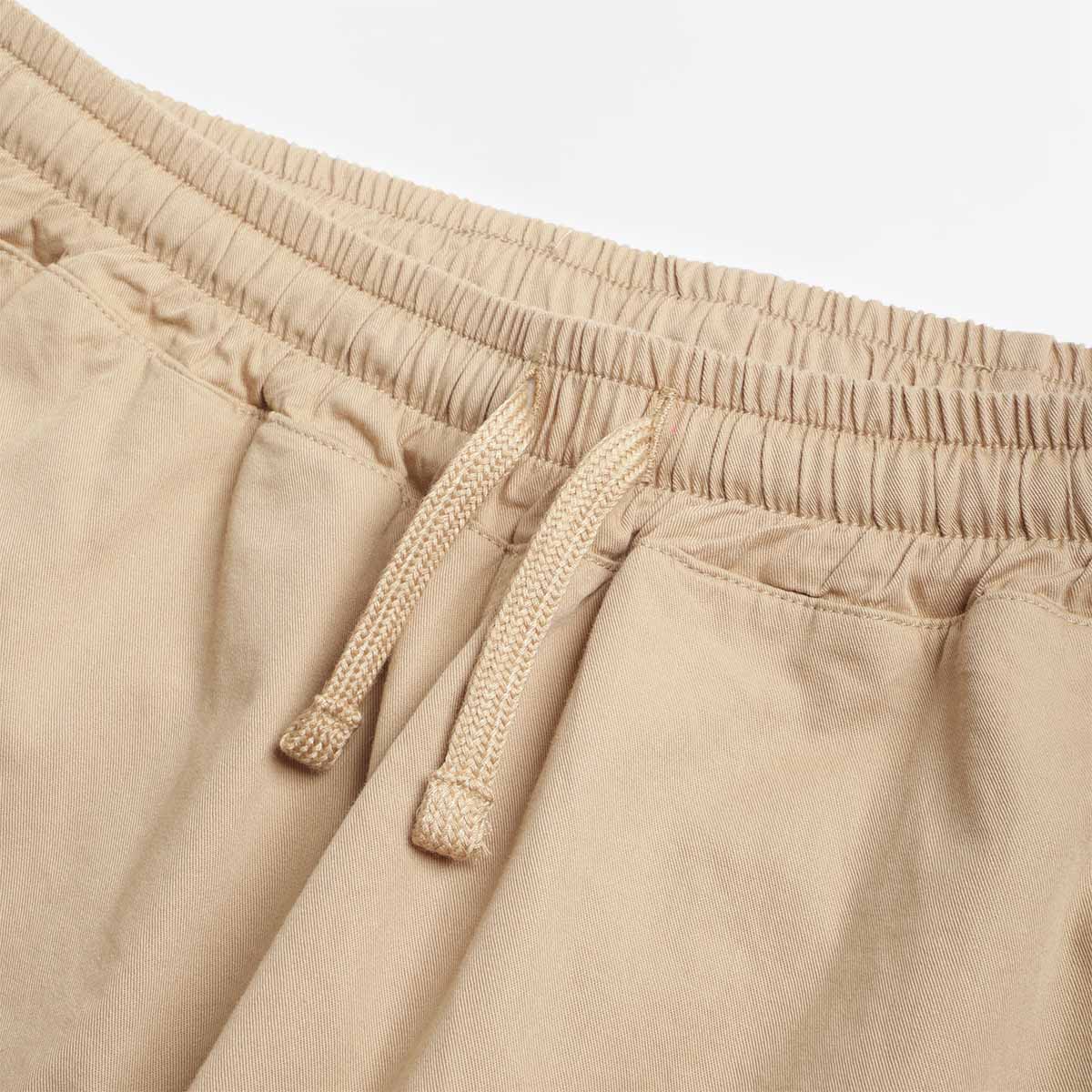 Universal Works Simple Shorts, Sand Military Shirting, Detail Shot 2