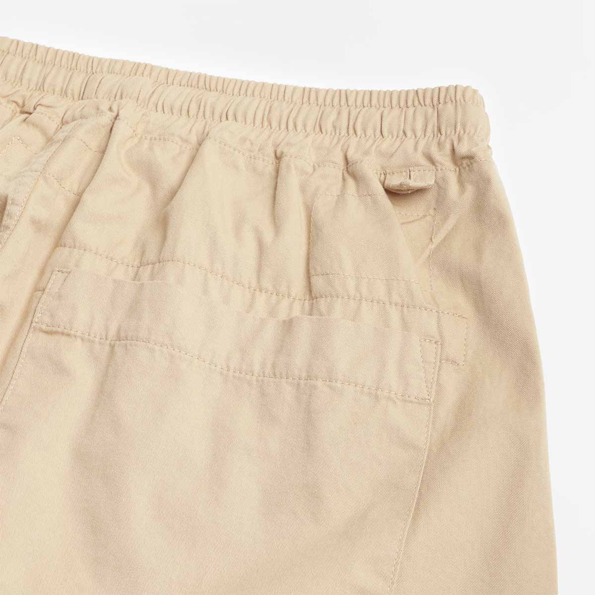 Universal Works Simple Shorts, Sand Military Shirting, Detail Shot 3