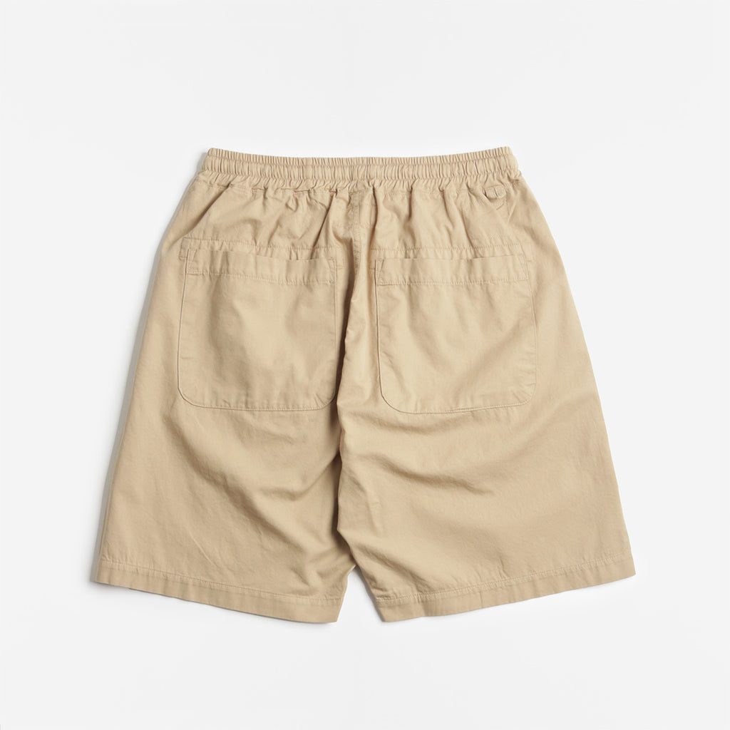 Universal Works Simple Shorts, Sand Military Shirting, Detail Shot 4