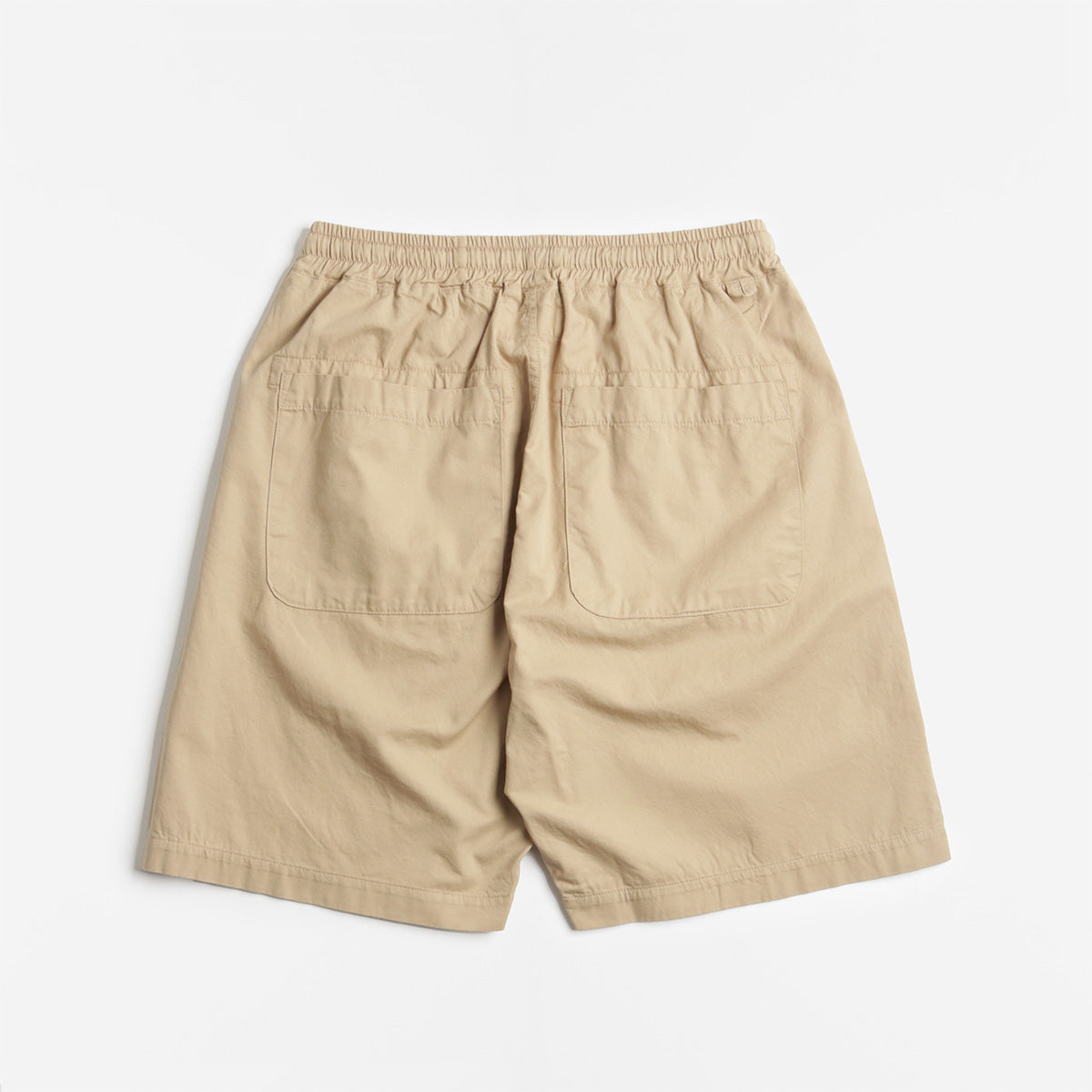 Universal Works Simple Shorts, Sand Military Shirting, Detail Shot 4