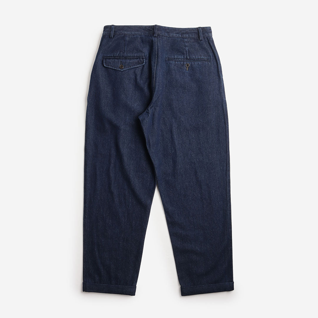 Universal Works Super Chino Pant, Work Denim Indigo, Detail Shot 4