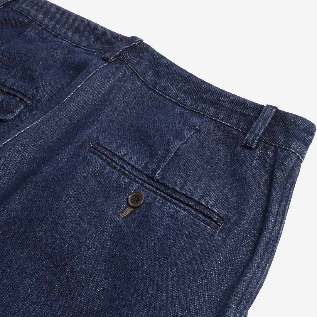 Universal Works Super Chino Pant, Work Denim Indigo, Detail Shot 5