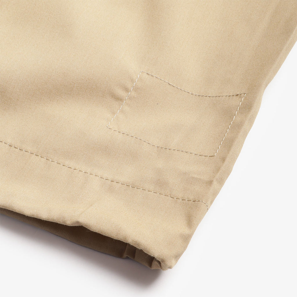 Universal Works Tech Short Sleeve Overshirt, Sand, Detail Shot 3