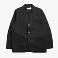 Universal Works Three Button Jacket, Black Twill, Detail Shot 1