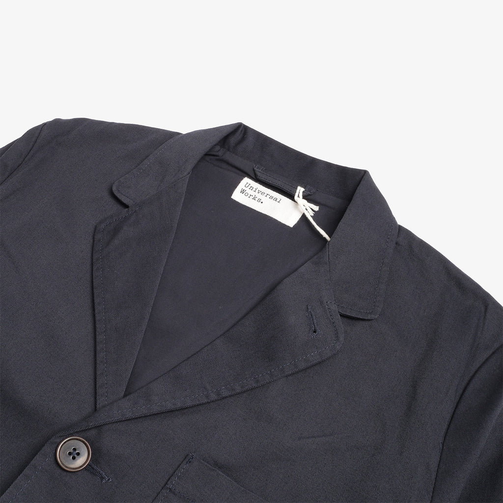 Universal Works Three Button Jacket, Navy Twill, Detail Shot 2