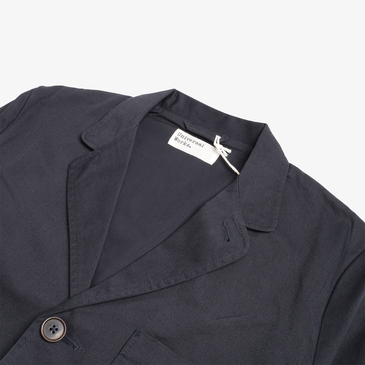 Universal Works Three Button Jacket, Navy Twill, Detail Shot 2