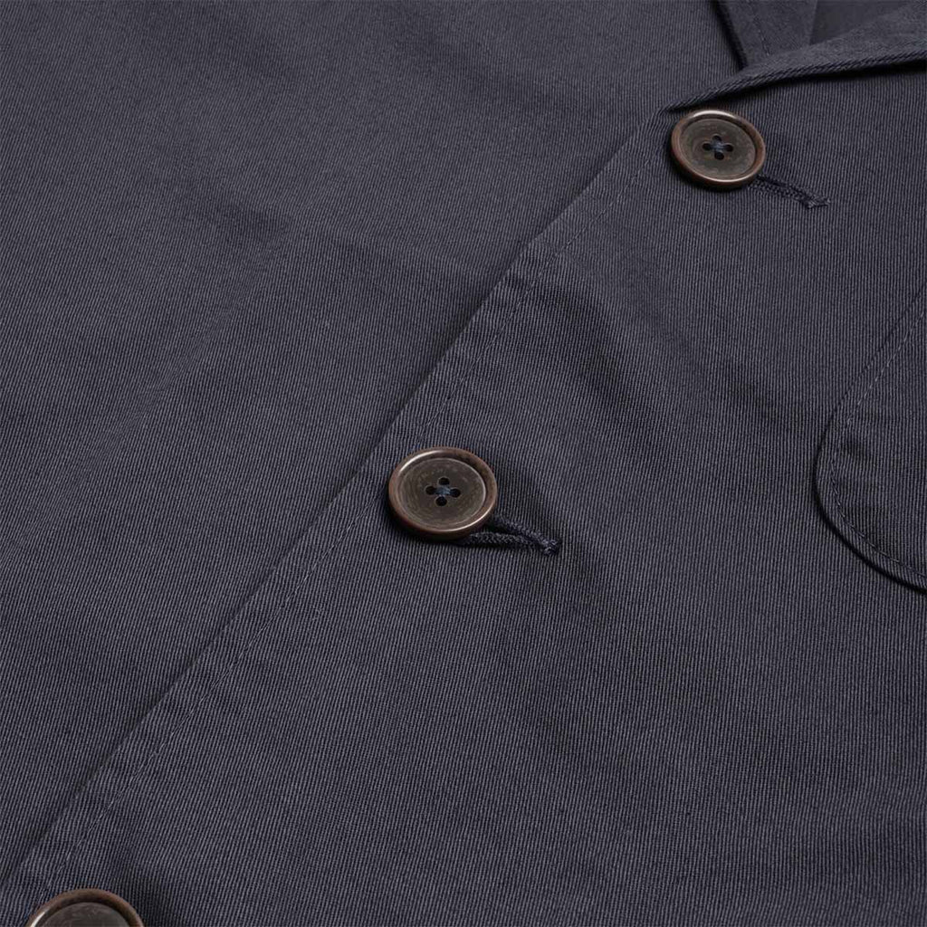 Universal Works Three Button Jacket, Navy Twill, Detail Shot 3