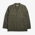 Universal Works Three Button Jacket, Merida Seersucker Olive, Detail Shot 1
