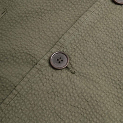 thumbnail Universal Works Three Button Jacket, Merida Seersucker Olive, Detail Shot 4