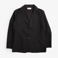Universal Works Two Button Jacket, Black Tropical Suiting, Detail Shot 1