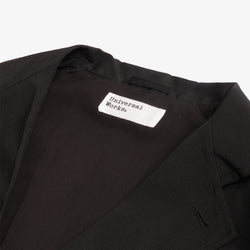 thumbnail Universal Works Two Button Jacket, Black Tropical Suiting, Detail Shot 3