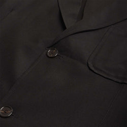 thumbnail Universal Works Two Button Jacket, Black Tropical Suiting, Detail Shot 4