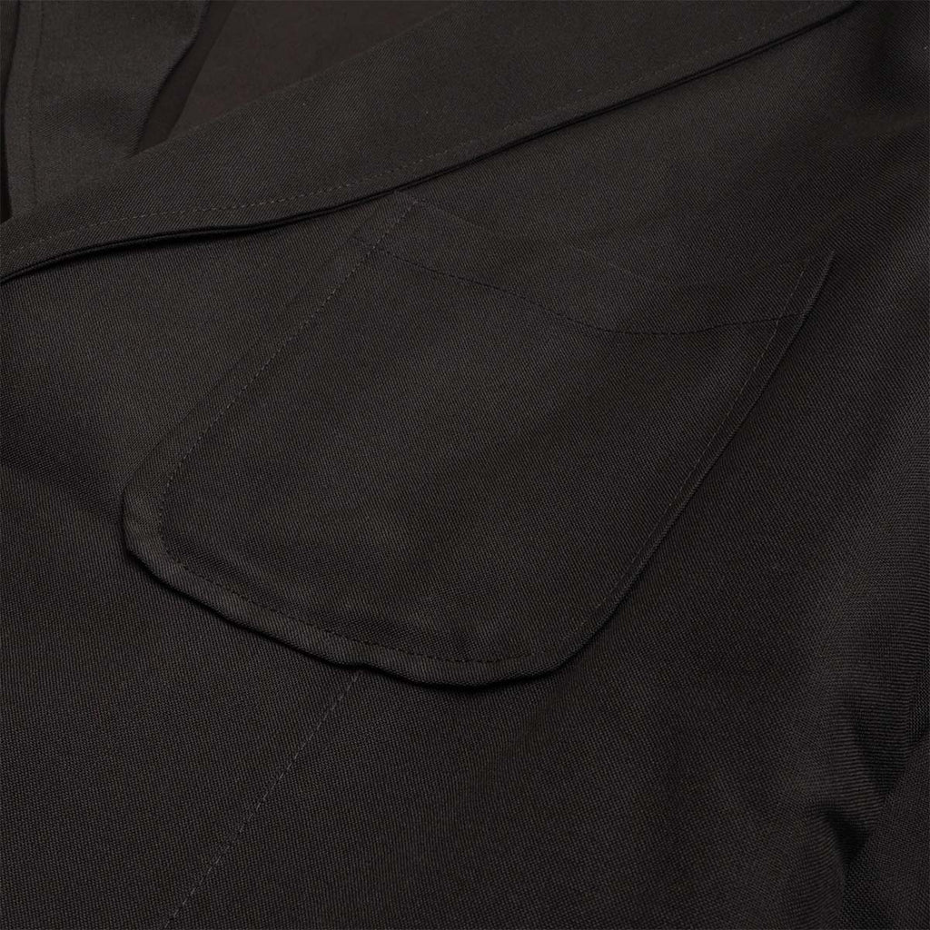 Universal Works Two Button Jacket, Black Tropical Suiting, Detail Shot 5