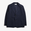 Universal Works Two Button Jacket, Navy Derby Stripe, Detail Shot 1