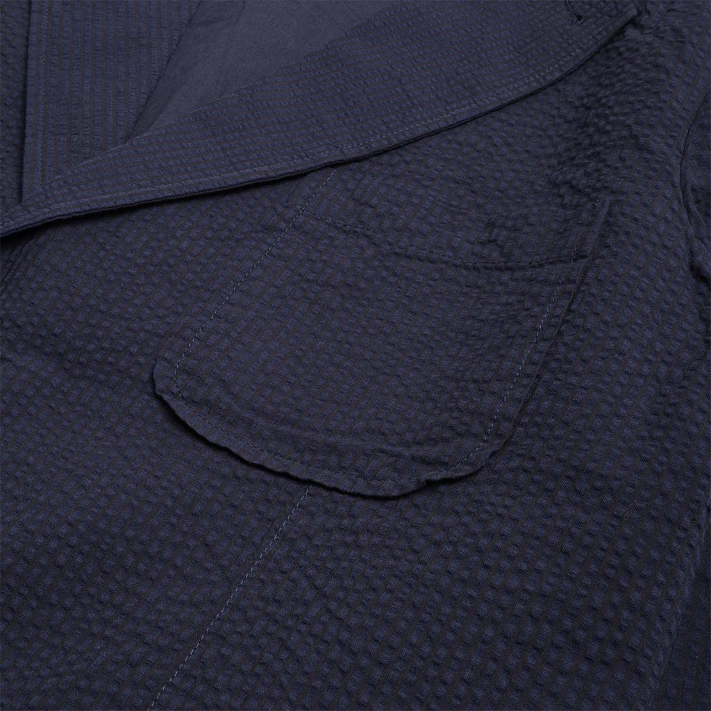 Universal Works Two Button Jacket, Navy Derby Stripe, Detail Shot 3