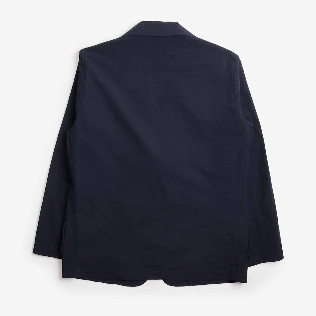 Universal Works Two Button Jacket, Navy Derby Stripe, Detail Shot 5