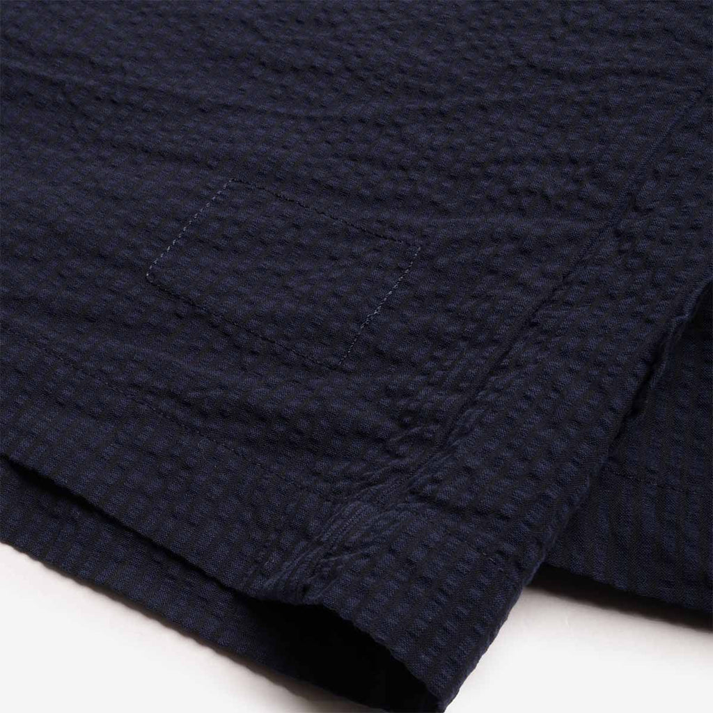 Universal Works Two Button Jacket, Navy Derby Stripe, Detail Shot 6