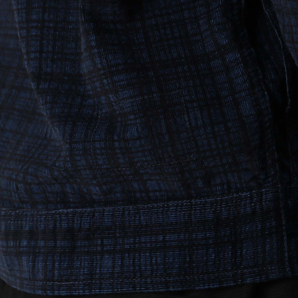 Universal Works Uniform Jacket, Navy Check Cord Seersucker, Detail Shot 5