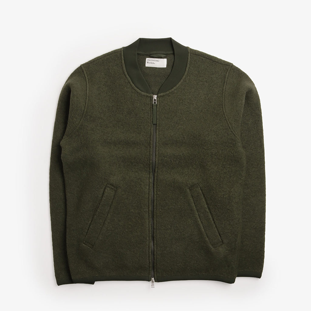 Universal Works Wool Fleece Zip Bomber
