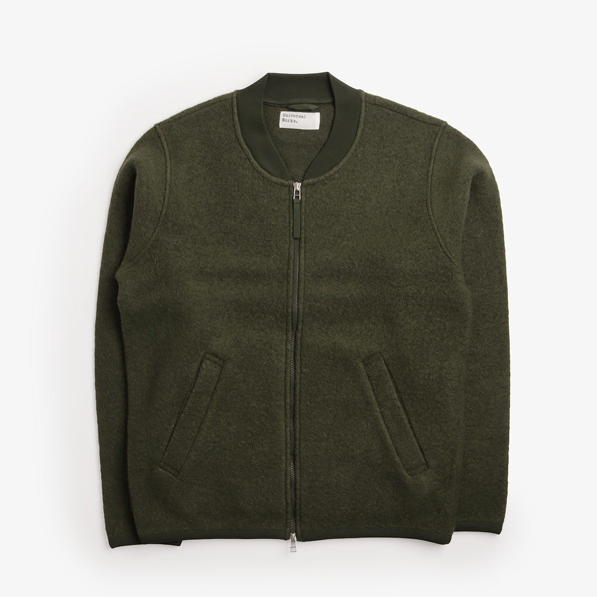 Universal Works Wool Fleece Zip Bomber