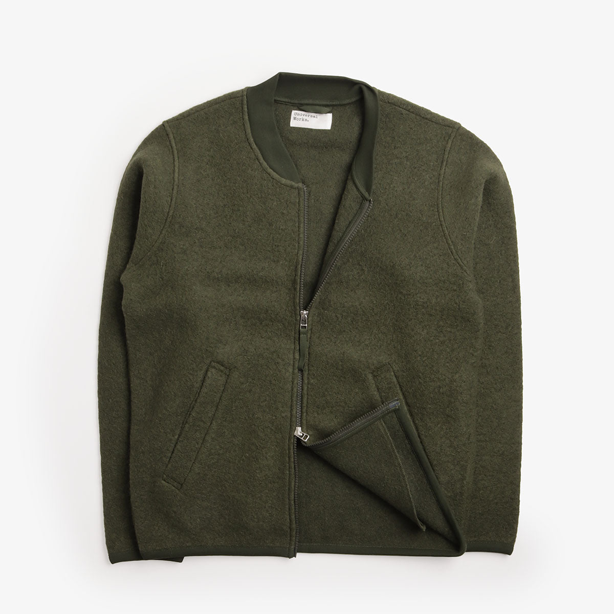 Universal Works Wool Fleece Zip Bomber