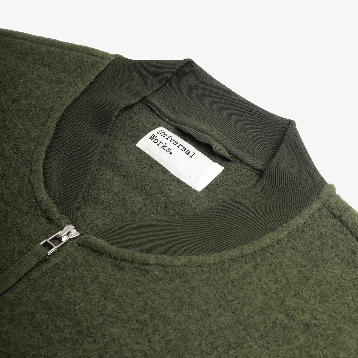 Universal Works Wool Fleece Zip Bomber
