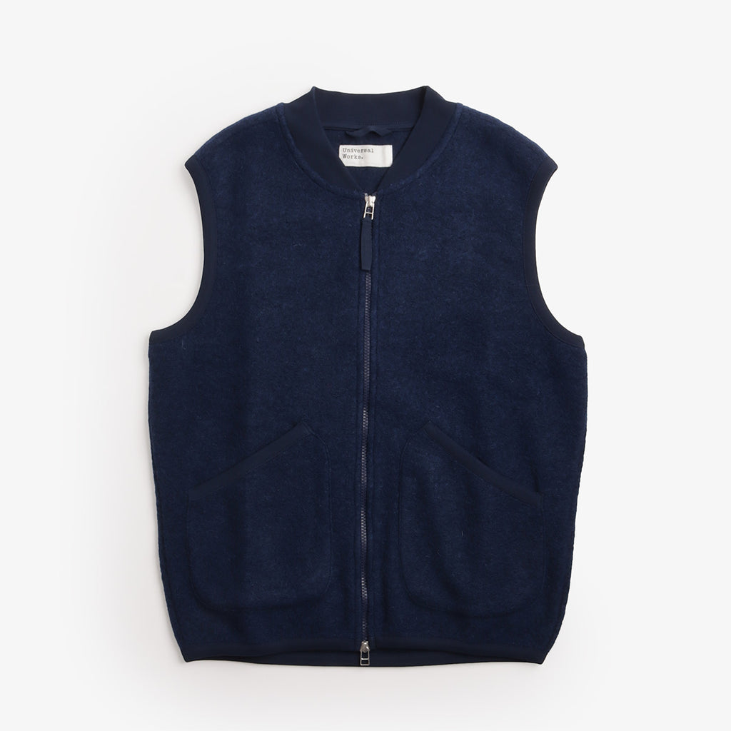 Universal Works Wool Fleece Zip Waistcoat