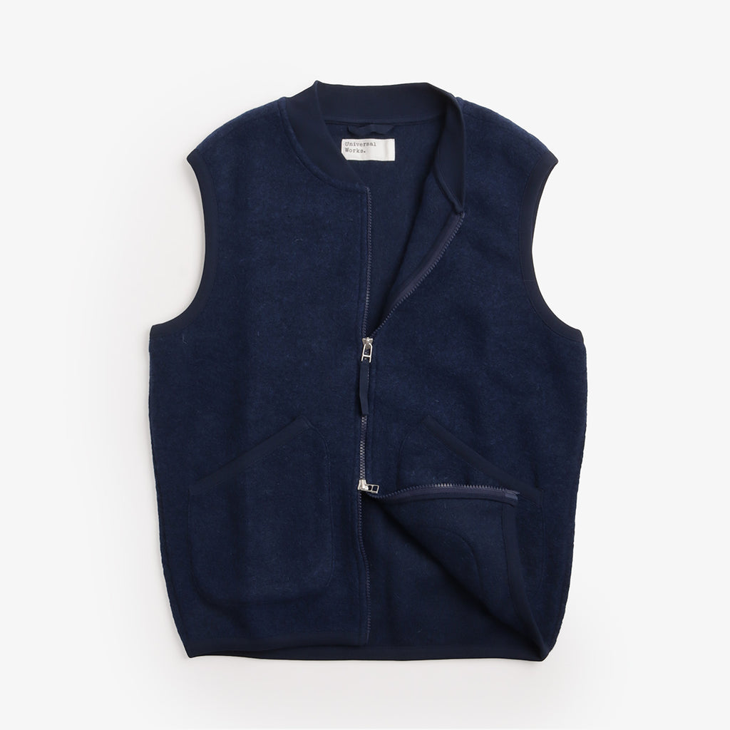Universal Works Wool Fleece Zip Waistcoat