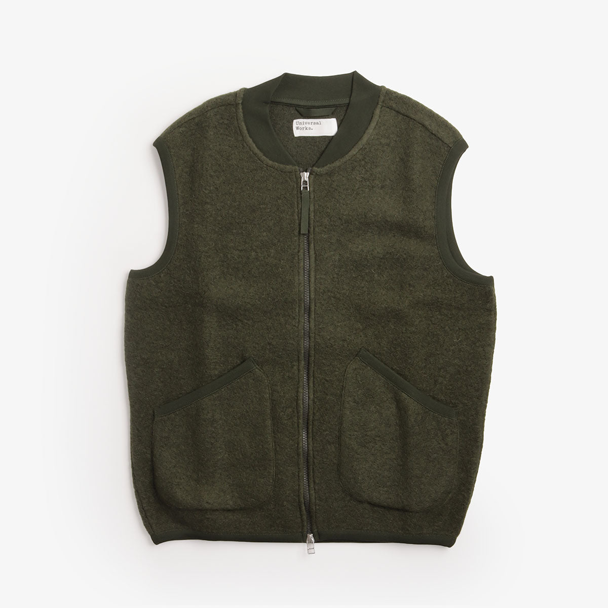 Universal Works Wool Fleece Zip Waistcoat
