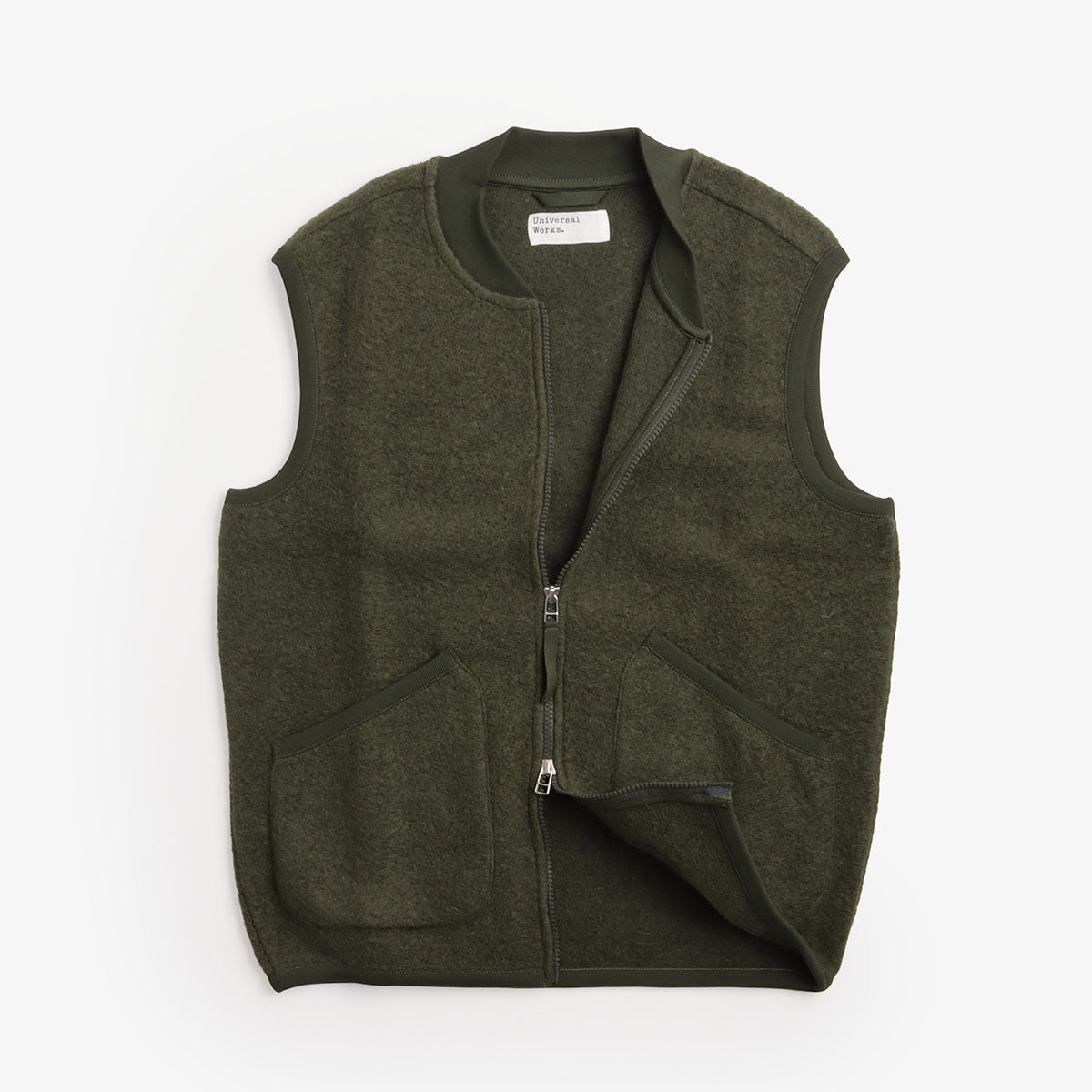 Universal Works Wool Fleece Zip Waistcoat
