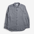 Universal Works Work Shirt, Brushed Flannel Navy, Detail Shot 1