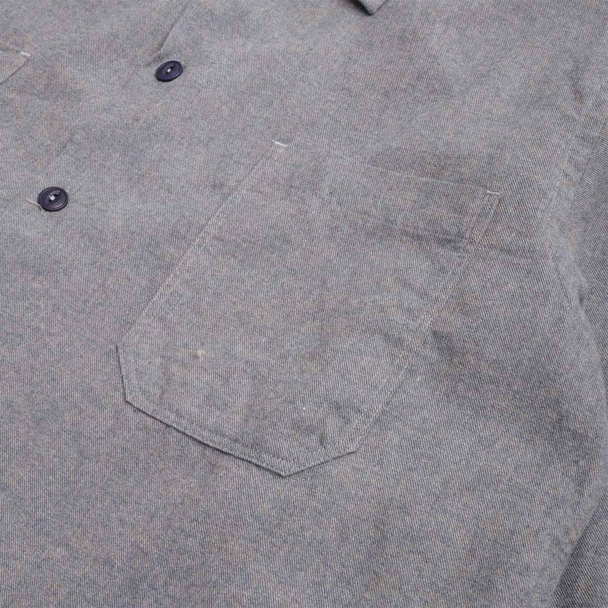 main Universal Works Work Shirt, Brushed Flannel Navy, Detail Shot 2