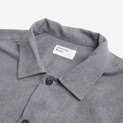 thumbnail Universal Works Work Shirt, Brushed Flannel Navy, Detail Shot 3