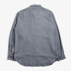 thumbnail Universal Works Work Shirt, Brushed Flannel Navy, Detail Shot 4