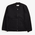 Universal Works Zip Bomber, Wool Fleece Black, Detail Shot 1