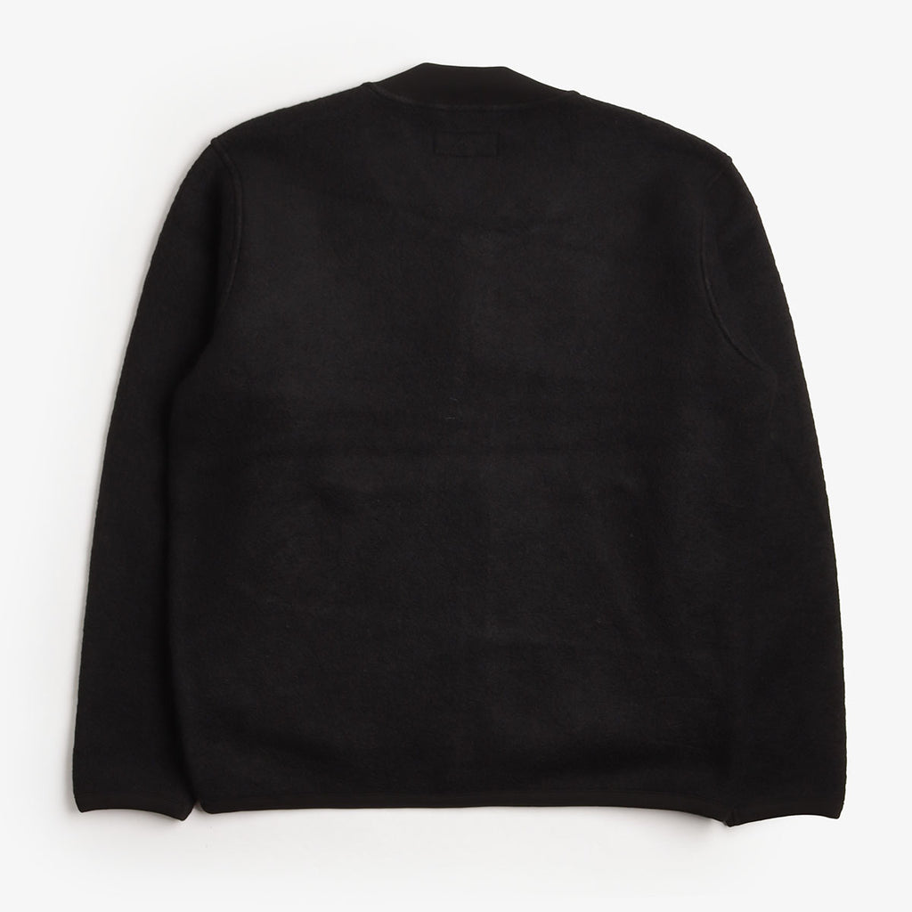 Universal Works Zip Bomber, Wool Fleece Black, Detail Shot 4