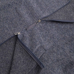 thumbnail Universal Works Zip Bomber, Wool Fleece Slate Blue, Detail Shot 4