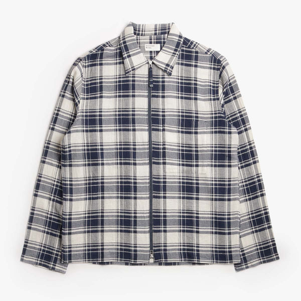 Universal Works Zip Shirt - Navy Texture Plaid – Urban Industry Universal Works Zip Shirt - Navy Texture Plaid – Urban Industry