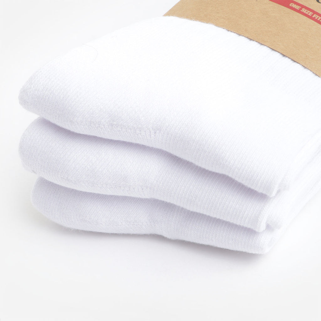 Urban Industry Classic Socks 3 Pack, White, Detail Shot 3