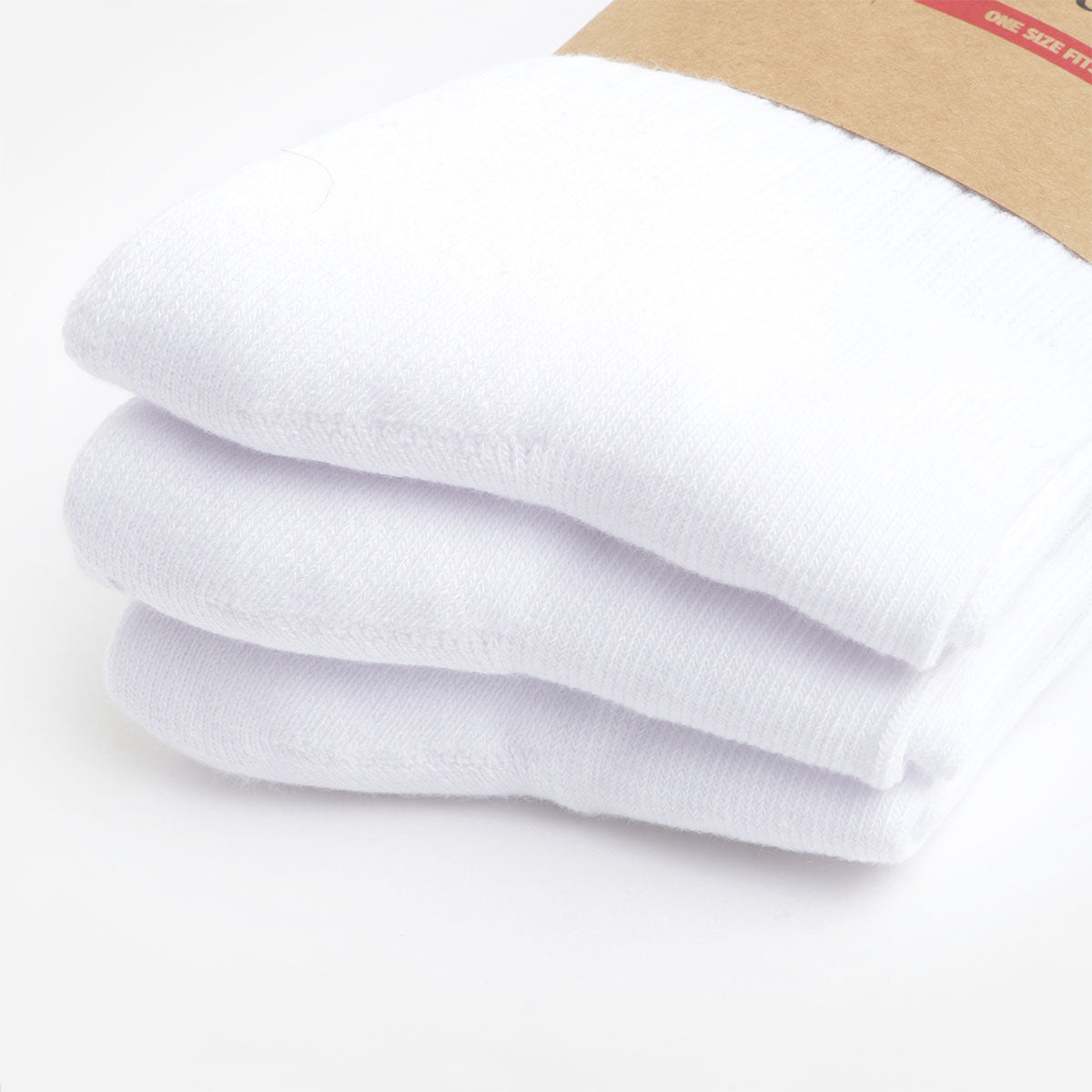 Urban Industry Classic Socks 3 Pack, White, Detail Shot 3