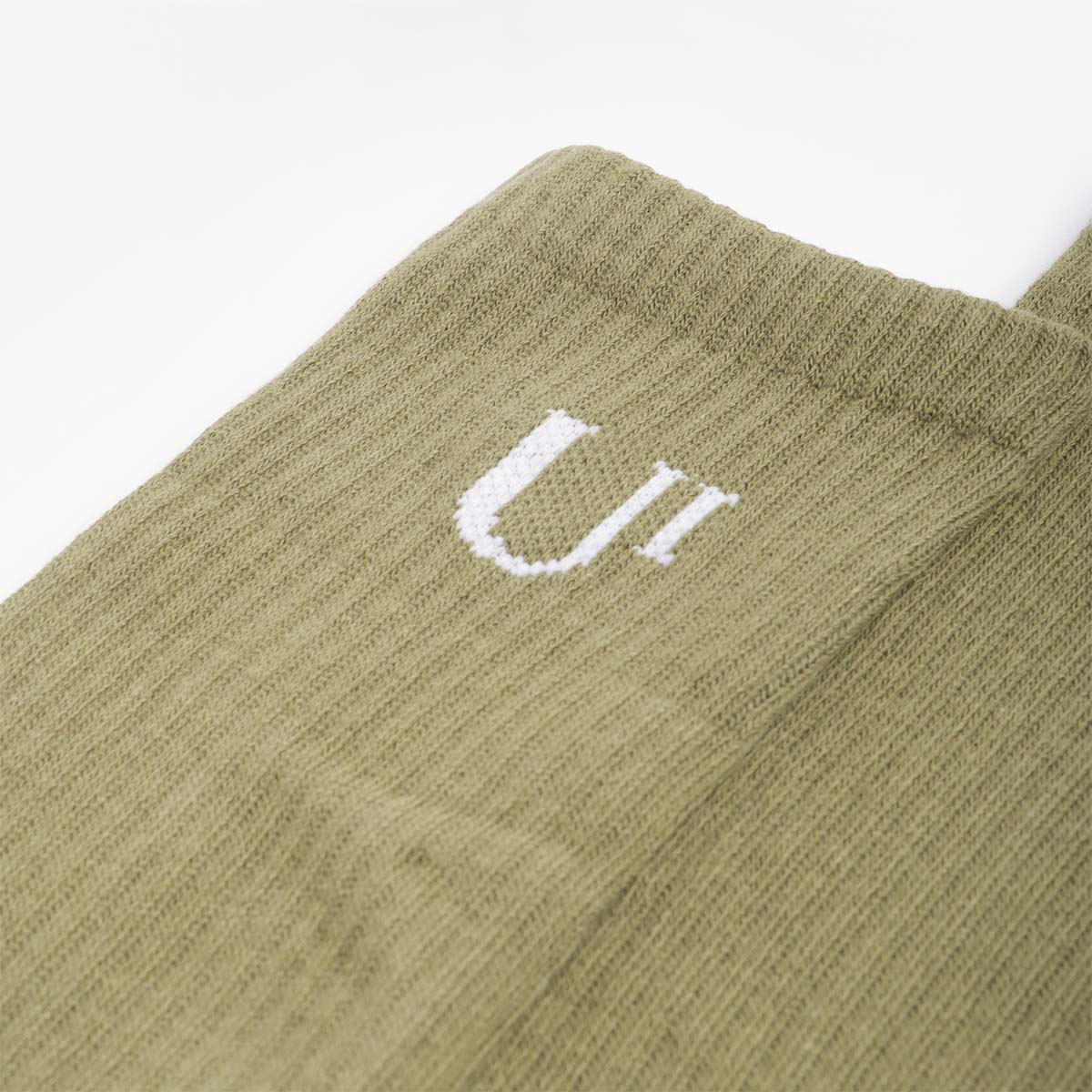 Urban Industry Classic Socks, Olive Green, Detail Shot 3