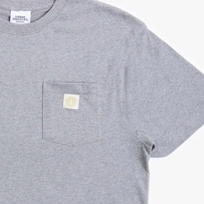Urban Industry Organic Beacon Pocket T-Shirt, Grey, Detail Shot 2