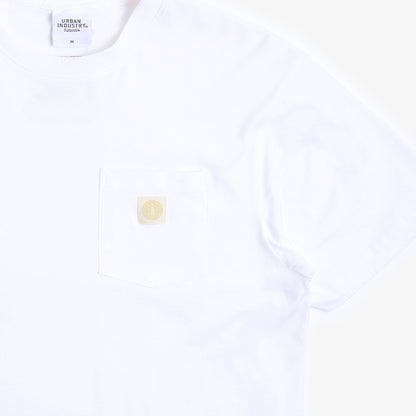 Urban Industry Organic Beacon Pocket T-Shirt, White, Detail Shot 2